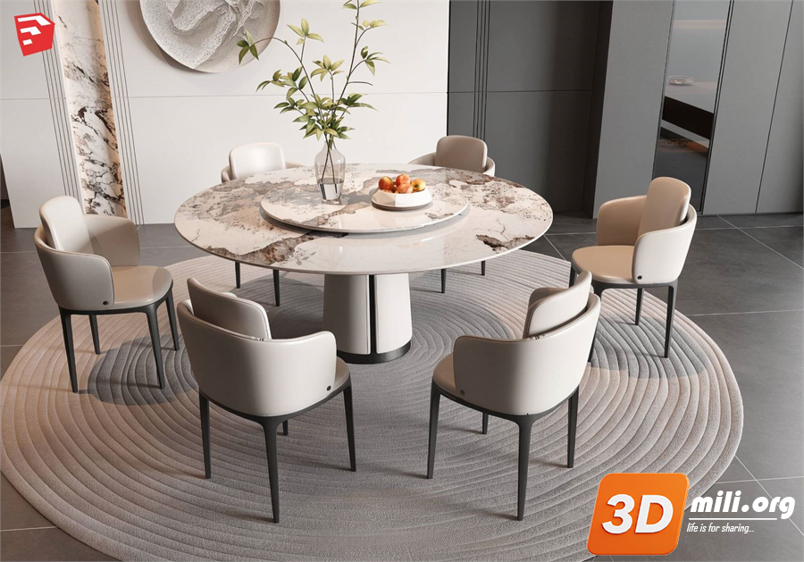 Dining Table Set Skp Files